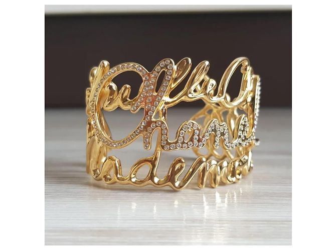 Chanel Madmoiselle Armband Gold Metall Größe M Golden - Ansicht 7