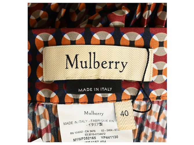 Gonna midi stampata Mulberry in poliestere multicolore - vista 4