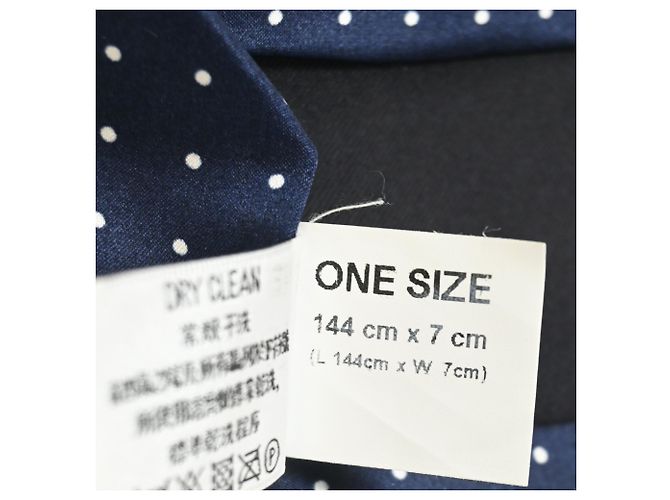 Cravatta a pois Ralph Lauren in seta blu navy - vista 4