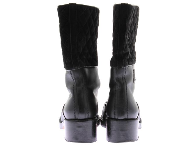 Botines CHANEL T.EU 37.5 Cuero Negro - vista 5