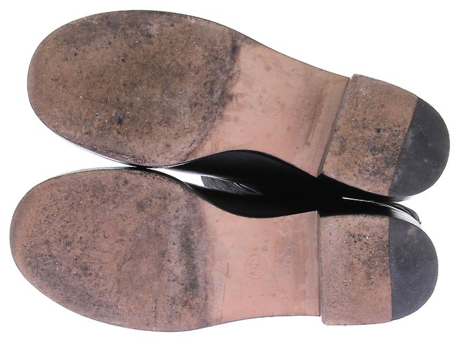 Botines CHANEL T.EU 37.5 Cuero Negro - vista 7