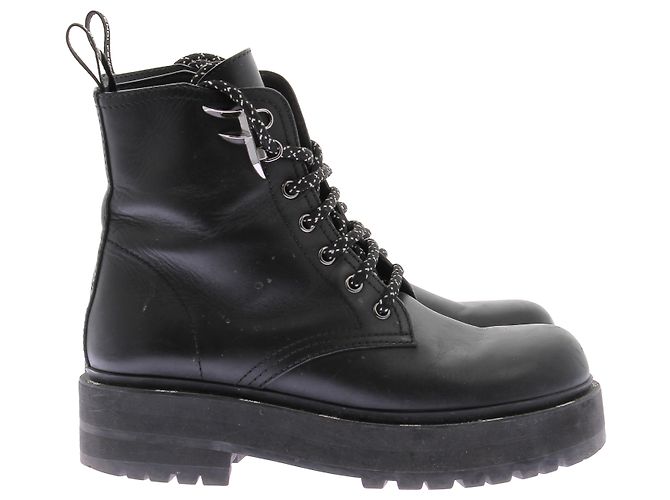 FENDI Stiefeletten T.EU 37 Leder Schwarz - Ansicht 2