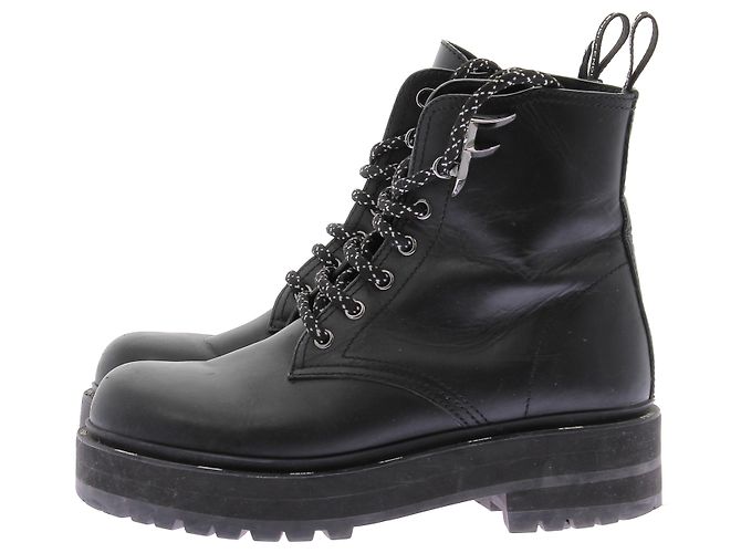 FENDI Stiefeletten T.EU 37 Leder Schwarz - Ansicht 3