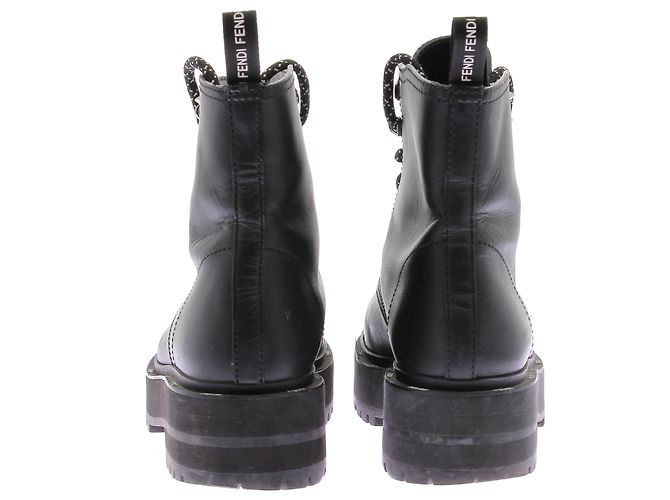 FENDI Stiefeletten T.EU 37 Leder Schwarz - Ansicht 5