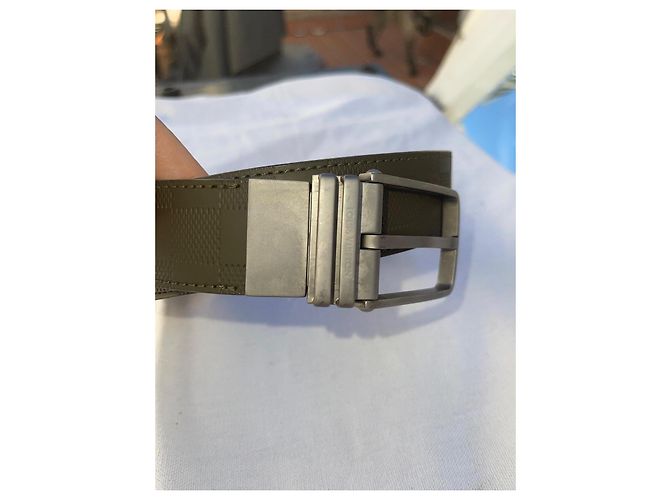 Montsouris Louis Vuitton Gürtel Leder Olivgrün - Ansicht 5