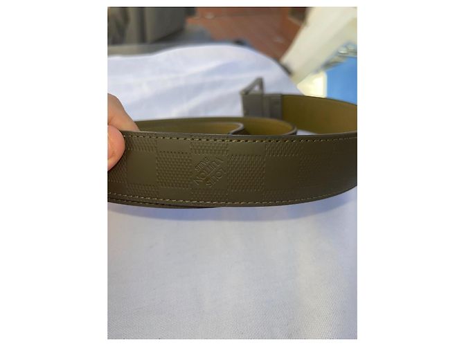 Montsouris Louis Vuitton Gürtel Leder Olivgrün - Ansicht 6