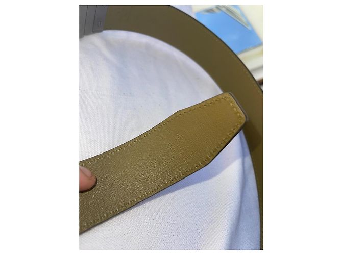 Montsouris Louis Vuitton Gürtel Leder Olivgrün - Ansicht 8
