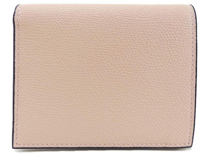 Billetera bi-fold de cuero rosa Valextra - vista 2