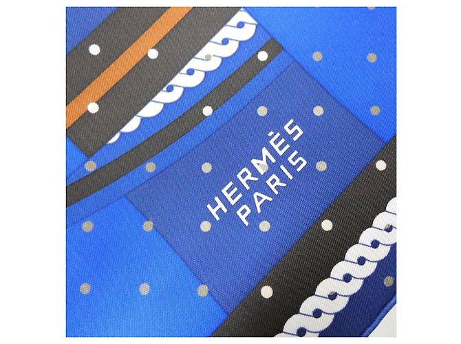 Hermès LA BERLINE BAYADÈRE Quadrat-Schal Blau - Ansicht 2