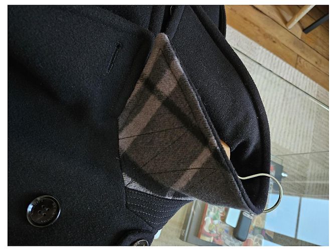 Burberry Cappotto in Lana e Cashmere Nero Uomo - vista 2