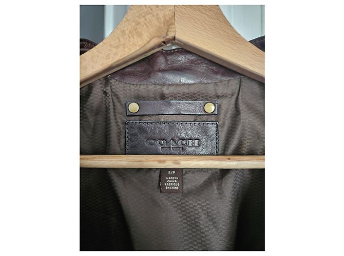 Coach Lederjacke Dunkelbraun - Ansicht 4