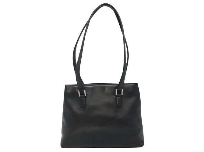 Borsa a spalla CHANEL in pelle nera CC Auth bs22384 Nero - vista 2