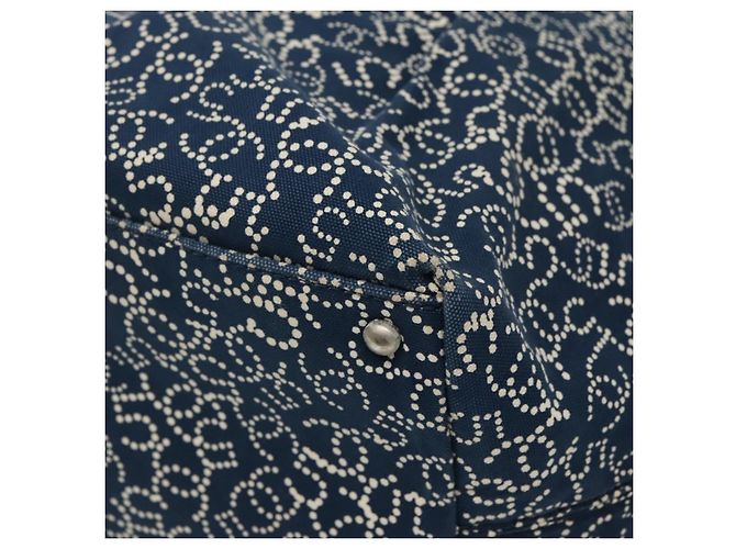 CHANEL Arabesque Tote Bag aus Canvas in Marineblau CC Auth yk17405 - Ansicht 10
