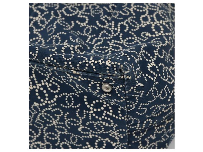 CHANEL Arabesque Tote Bag aus Canvas in Marineblau CC Auth yk17405 - Ansicht 12