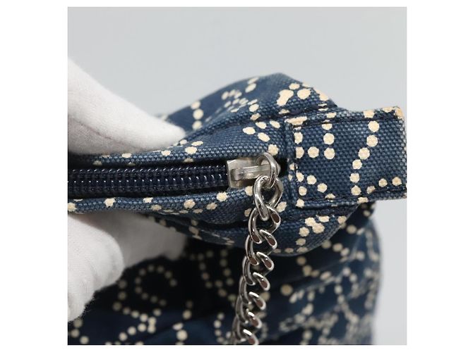 CHANEL Arabesque Tote Bag aus Canvas in Marineblau CC Auth yk17405 - Ansicht 15