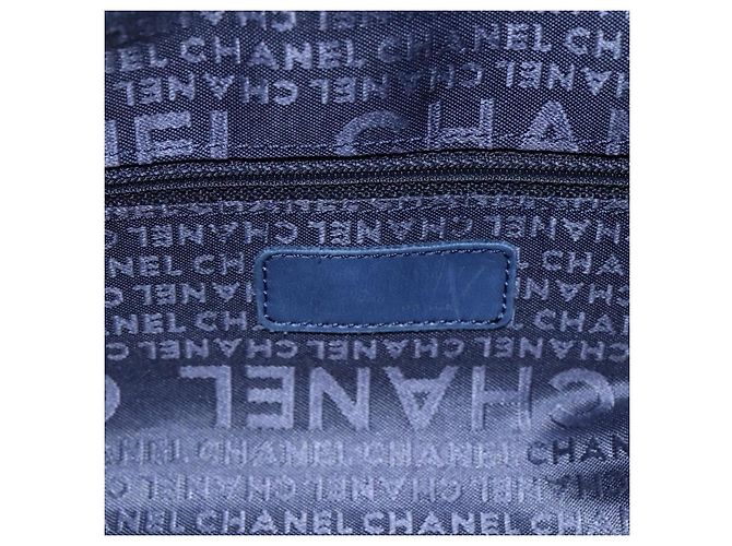 CHANEL Arabesque Tote Bag aus Canvas in Marineblau CC Auth yk17405 - Ansicht 16