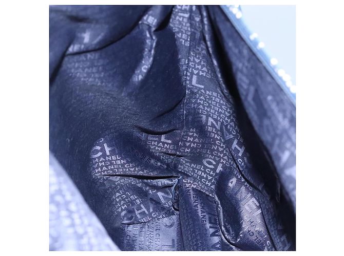 CHANEL Arabesque Tote Bag aus Canvas in Marineblau CC Auth yk17405 - Ansicht 18