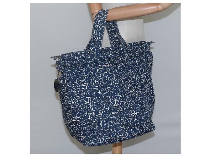 CHANEL Arabesque Tote Bag aus Canvas in Marineblau CC Auth yk17405 - Ansicht 22