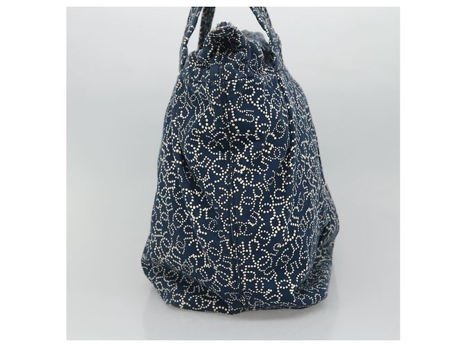 CHANEL Arabesque Tote Bag aus Canvas in Marineblau CC Auth yk17405 - Ansicht 5