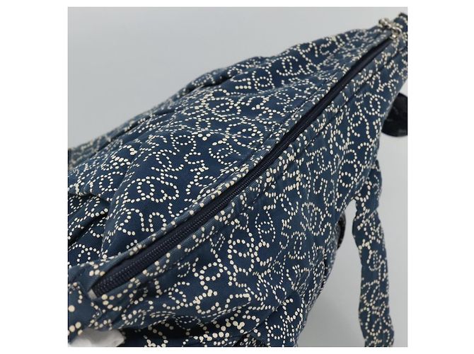 CHANEL Arabesque Tote Bag aus Canvas in Marineblau CC Auth yk17405 - Ansicht 6