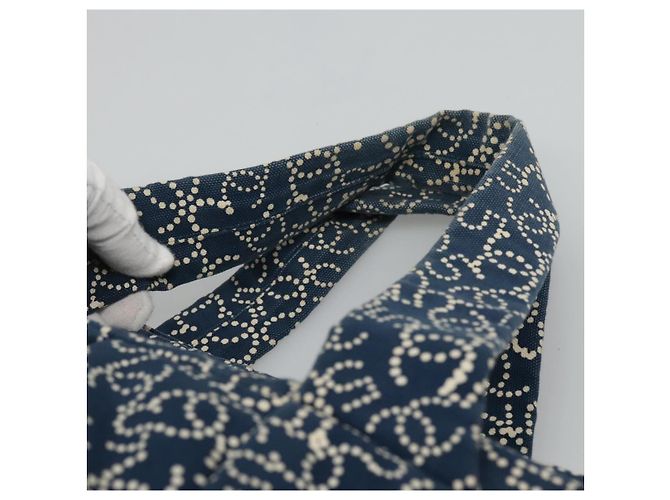 CHANEL Arabesque Tote Bag aus Canvas in Marineblau CC Auth yk17405 - Ansicht 8
