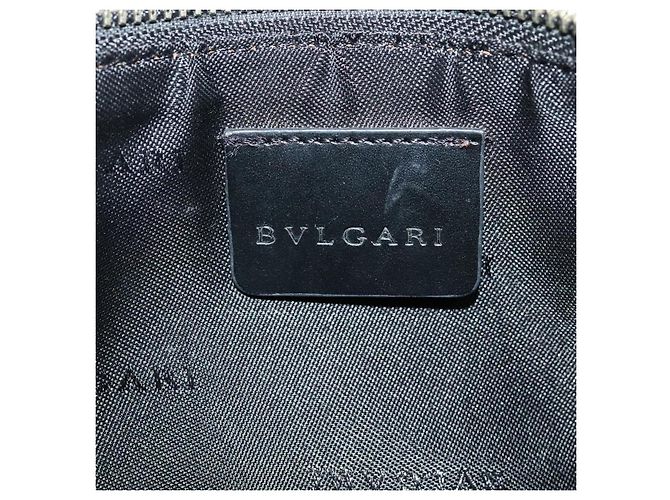 Bulgari Borsa a spalla BVLGARI Logo mania in tela nera Auth BA153 Nero - vista 15