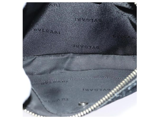 Bulgari Borsa a spalla BVLGARI Logo mania in tela nera Auth BA153 Nero - vista 16