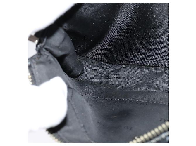 Bulgari Borsa a spalla BVLGARI Logo mania in tela nera Auth BA153 Nero - vista 18