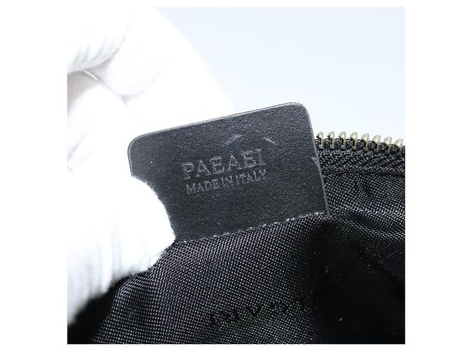 Bulgari Borsa a spalla BVLGARI Logo mania in tela nera Auth BA153 Nero - vista 19