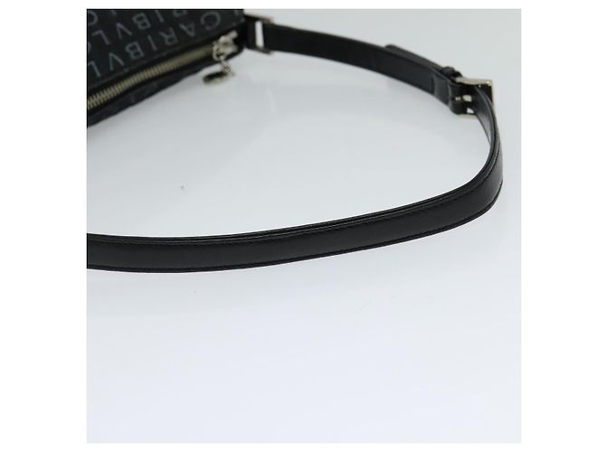 Bulgari Borsa a spalla BVLGARI Logo mania in tela nera Auth BA153 Nero - vista 7