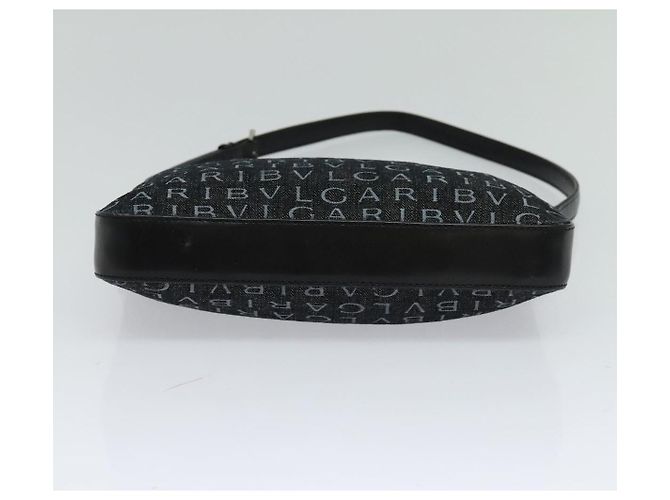 Bulgari Borsa a spalla BVLGARI Logo mania in tela nera Auth BA153 Nero - vista 9
