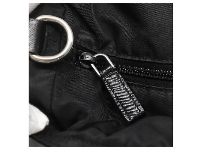 PRADA Borsa a mano in nylon 2 vie nera Auth ki5424 Nero - vista 15