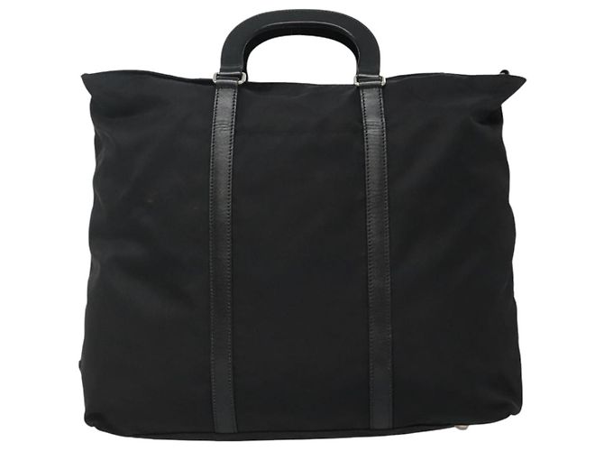 PRADA Borsa a mano in nylon 2 vie nera Auth ki5424 Nero - vista 2