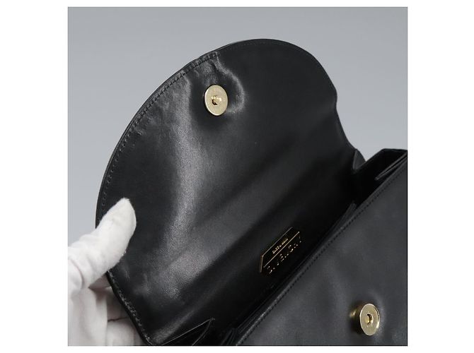 Sac à main GIVENCHY en cuir noir et or Auth yk17377 Doré - vue 15