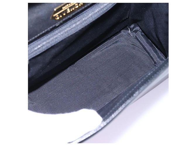 Sac à main GIVENCHY en cuir noir et or Auth yk17377 Doré - vue 17