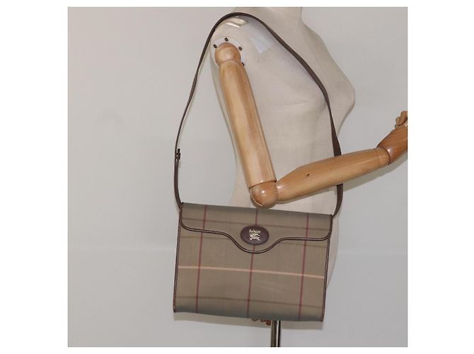 Autre Marque Borsa a Spalla Burberrys Nova Check in Tela Beige Auth bs22474 - vista 21