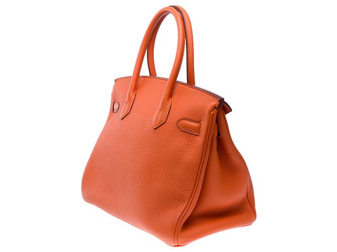 Hermès Sac HERMES Birkin 30 en Cuir Orange - 102531 - vue 6