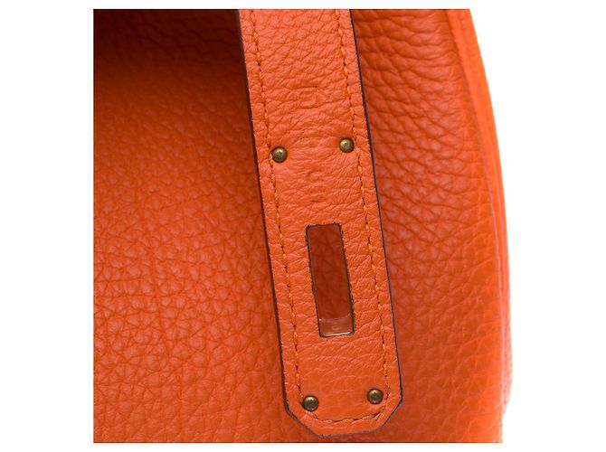 Hermès Sac HERMES Birkin 30 en Cuir Orange - 102531 - vue 8
