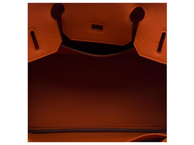 Hermès Sac HERMES Birkin 30 en Cuir Orange - 102531 - vue 9