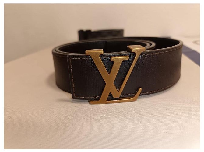 Louis Vuitton Gürtel Leder Dunkelbraun - Ansicht 2