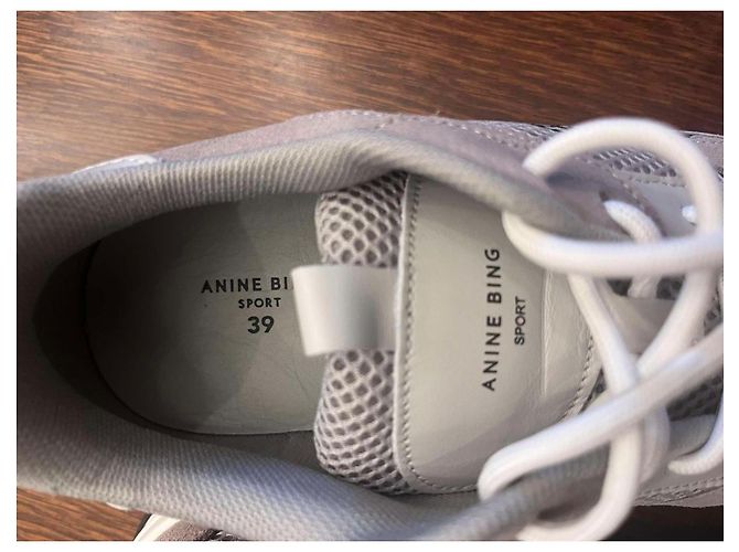 Anine Bing Brody Sneaker Leder Grau - Ansicht 3