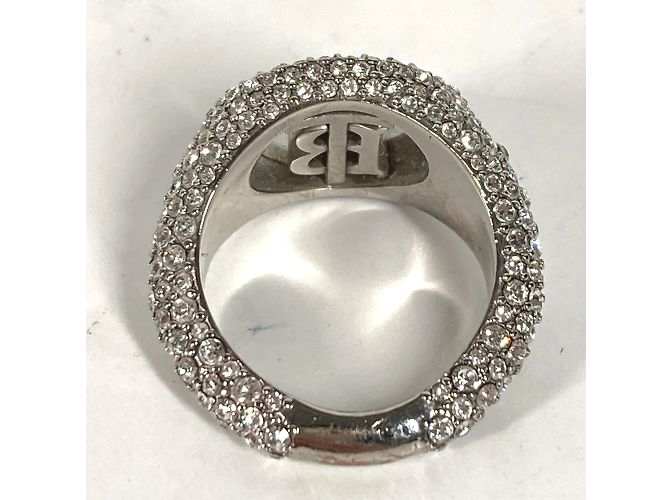 Anello in argento con strass Burberry - vista 3