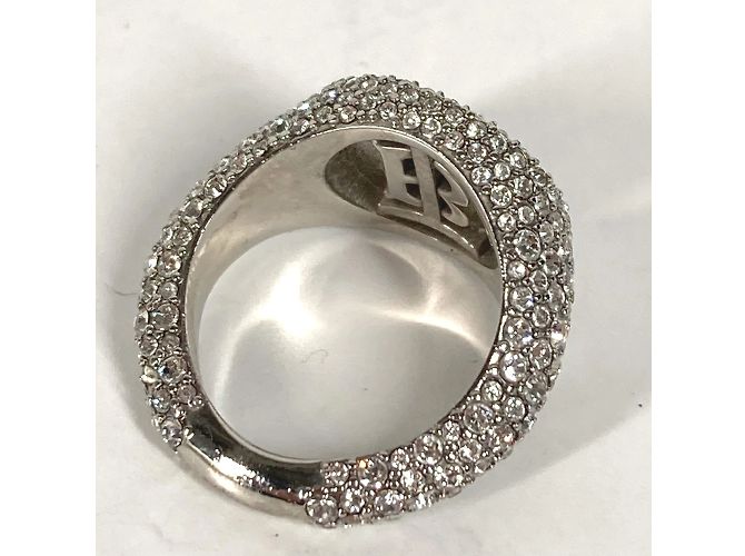 Anello in argento con strass Burberry - vista 5