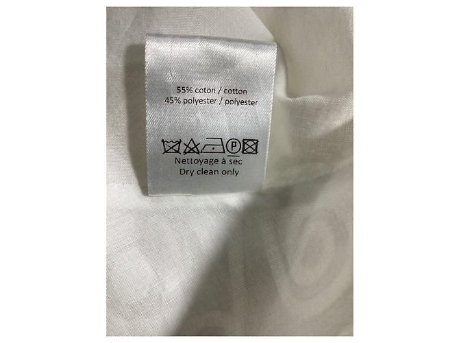 Vestido midi estampado com costas cruzadas Alaïa em algodão branco - vista 13