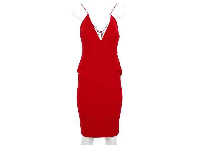 Autre Marque Vestido Bodycon con cuello halter Alex Perry en triacetato rojo Roja - vista 6