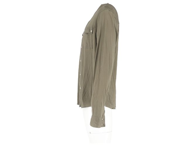 Camicia a maniche lunghe con bottoni Balmain in cotone oliva Verde Verde oliva - vista 5