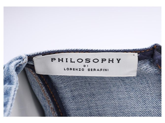 Autre Marque Mono de denim Philosophy de Lorenzo Serafini en algodón azul claro - vista 9