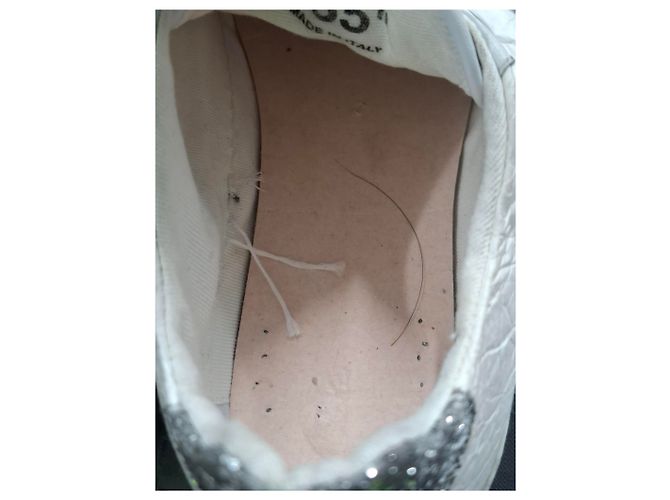Off White Tênis baixos de couro branco com detalhes em glitter Off-White 2.0 - vista 17