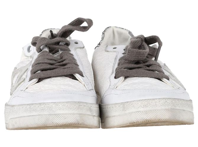 Off White Tênis baixos de couro branco com detalhes em glitter Off-White 2.0 - vista 2