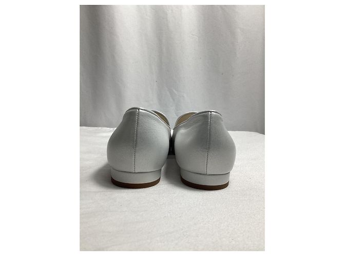 Timeless Bailarinas de cuero plateado con logo CC entrelazado de Chanel Plata - vista 15